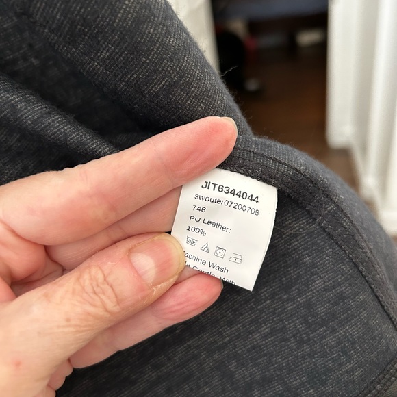 SHEIN leather- like black jacket/ shacket - Picture 12 of 15